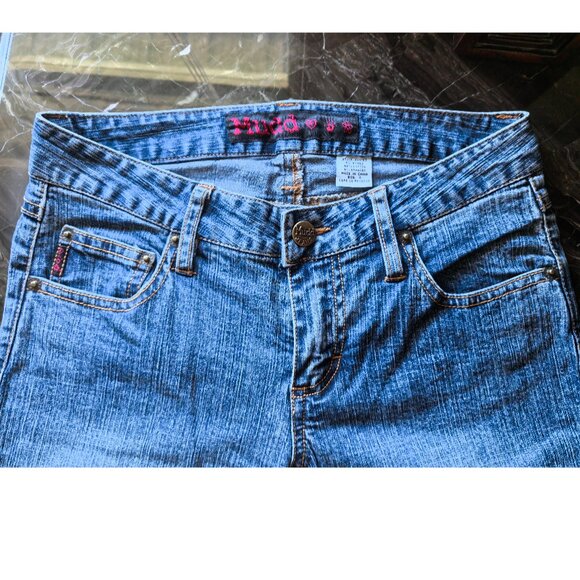 MUDD Jeans Denim flared pants US0 - Picture 3 of 5